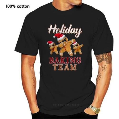 Men Funny T Shirt Fashion tshirt Holiday Baking Team Gingerbread Dabbing Christmas Sweater Women t-shirt