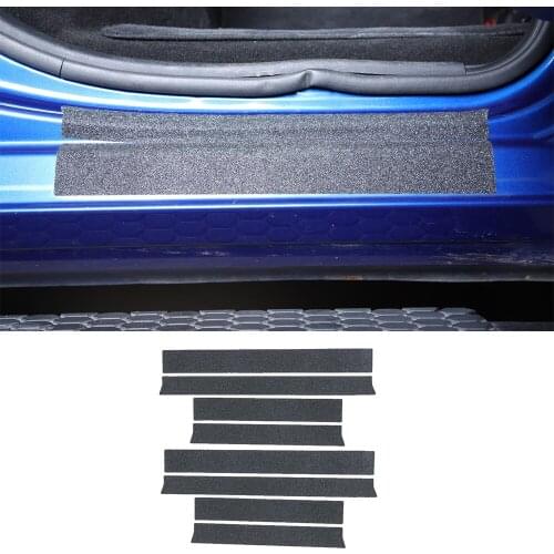 Sand Paper Black Exterior Door Sill Welcome Plate Scuff Guard Cover Trim for Dodge Ram 2010-2017 Car Accessories
