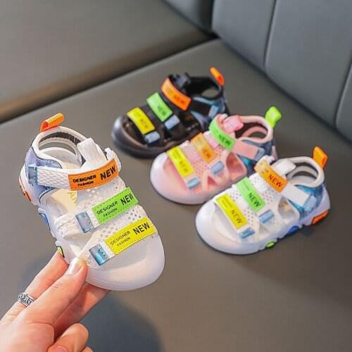 2021 Summer New Boy Girls Beach Shoes Kids Casual Sandals Kids Breathable Mesh Shoes Boys Girls Light Baby Casual Toddler Shoes