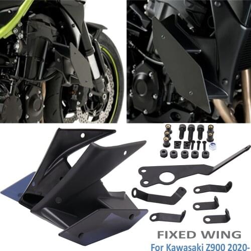 Side Downforce Naked Spoilers Winglet Fixed Wing Winglet Wind deflector For Kawasaki Z 900 Z900 2020 2021 Motorcycle Accessories