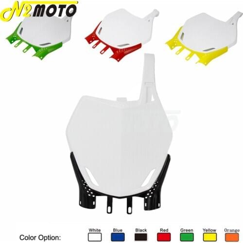 White+Black Motocross Front Number Name Plates Universal For Kawasaki Suzuki Yamaha Honda CRF CRE KLX KLR DRZ WR YZ 85 250 450