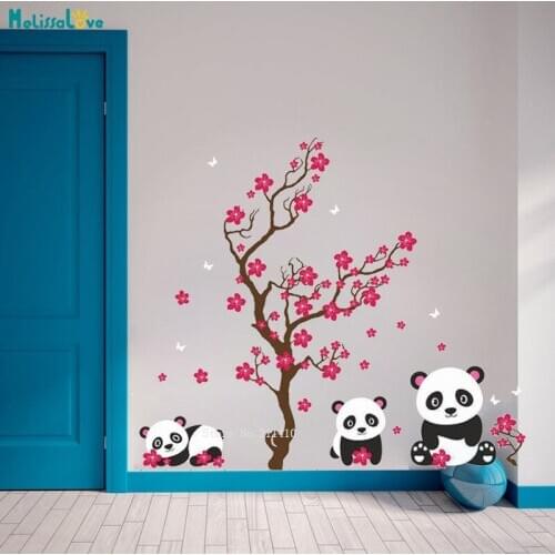 Peach Tree Wall Sticker Home Decor Living Room Lovely Design Self-adhesive Murals Colorful Decals New Design Handmade YT4768
