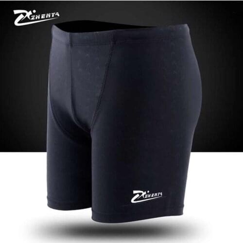 Professional Swimming Pants Men Competitive Polyester Trunks Sexy Swimwear Summer Briefs Shark Skin Elastic Swimsuit