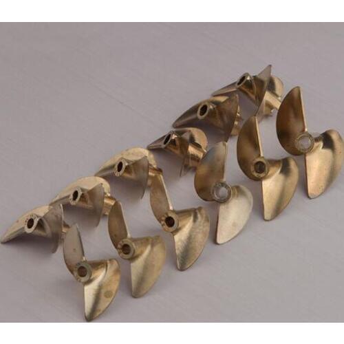 Free Shipping RC Boat Propeller 4mm/4.76mm positive/reverse 2-blades copper propellers diameter 36/37/38/40/42/45mm