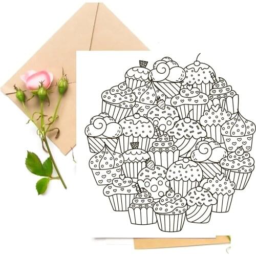 Delicious Cake Background Transparent Clear Stamps For DIY Scrapbooking/Card Making Stamps Fun Decoration Supplies