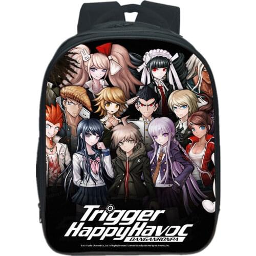 School Backpack Anime Danganronpa Backpacks Teenagers School Bag Bear Pattern Student Book Bag Boy Travel Ba Mochila