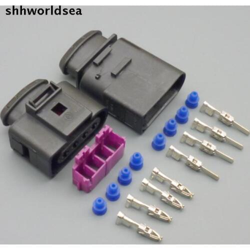 Shhworldsea 5/30/100sets 4 Way female male Ignition Coil 1J0 973 824 1J0973824 plug For A4 A6 VW Passat 1J0 973 724 1J0973724