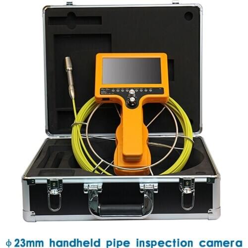 WOPSON 23mm Camera 7 Inch Monitor Sewer Drain Pipe Wall Inspection System With DVR 5mm Fiberglass Cable 8GB Sd Card