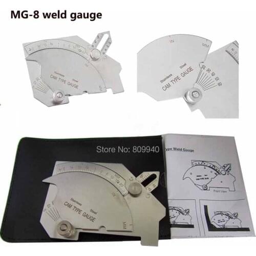 Welding Tools MG-8 Bridge Cam Welding Gauge Stainless Steel Cam Type Gauge Welding Gauge Test Ulnar Welder Inspection