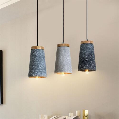 Vintage Loft Decor LED Pendant Light Cement Wood Lamp Edison Retro HangLampen Dining Room Lights Antique Industrial Lighting