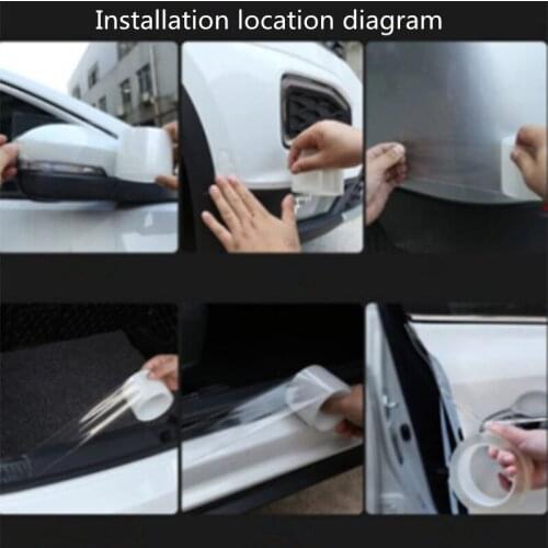 Car-Styling Auto Door Sill Protection Sticker For Mitsubishi Outlander Asx Lancer 10 9 EX Pajero Sport Eclipse Carisma Colt