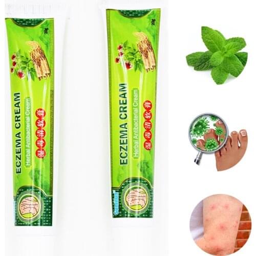 1PC Treatment Psoriasis CreamAntibacterial Antipruritic Dermatitis Eczema Herbal Ointment Anti-itch Medical Plaster Skin Care W