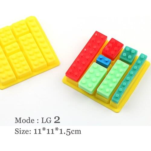1PCS Brick Blocks Shaped Rectangular DIY Chocolate Silicone Mold Ice Cube Tray Cake Tools Fondant Moulds
