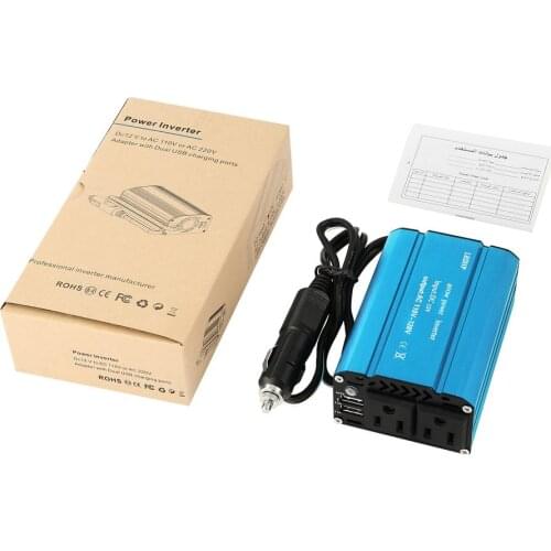 400W Car Power Inverter DC 12V to 110V AC Dual USB Ports Converter
