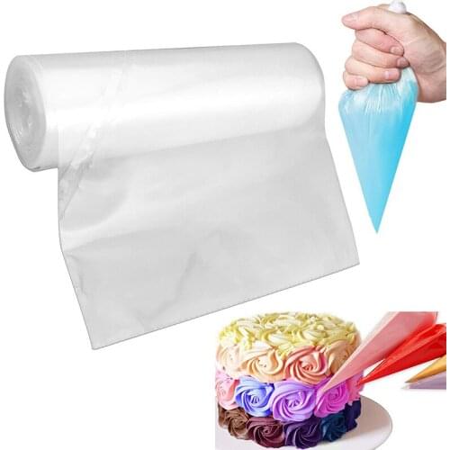 50 Pieces Roll Industrial Strength 12 Inch Disposable Piping Bags Thick Cake Decorating Pastry Bag