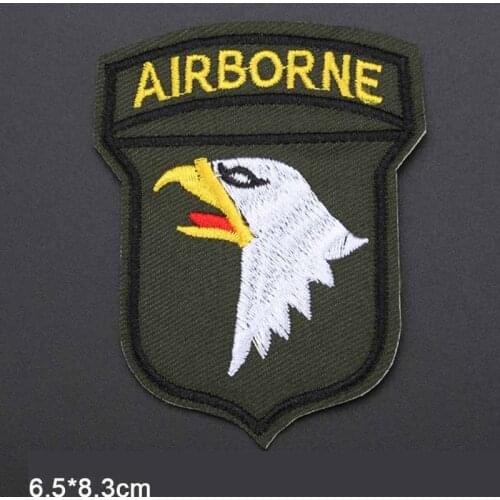 US Army Airborne Military Iron On Patch Embroidered Clothes Patches For Clothing Clothes Stickers Garment Apparel Accessories