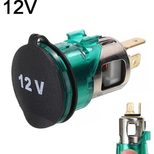 12V Auto Cigarette Lighter Green Copper+Nylon Car Cigarette Lighter Power Socket Outlet