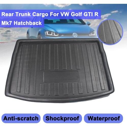 For VW Golf GTI R Mk7 Hatchback 2013 2014 2015 2016 - 2018 Cargo LinerBoot Tray Rear Trunk Cover Matt Mat Floor Carpet Kick Pad