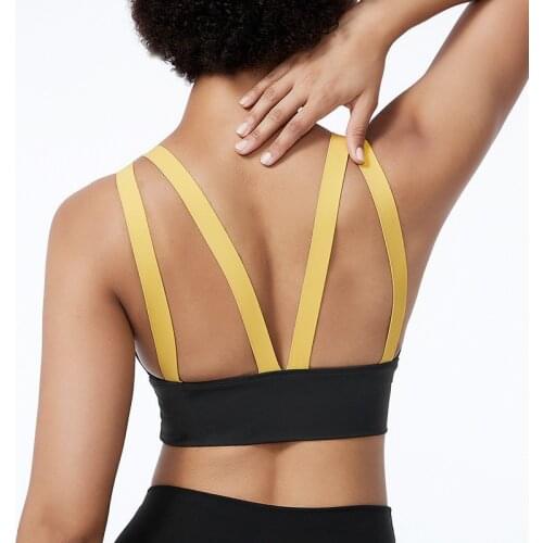 Quick Dry Sport Bras Women Fitness Yoga Bra Shockproof Running Lady Sportswear Sports Top Wide shoulder strap Gym Training Bras
