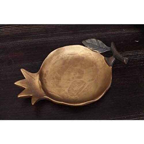 Vital Pomegranate Model Splayed Plate Decor 25.3x15.8x4.5 Cm GO0012