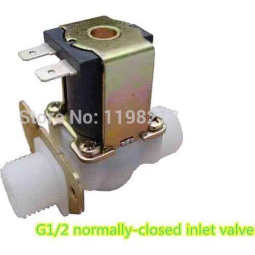 2PCS Flow Meter Sensor electromagnetic Valve G1/2 Normally-Closed Inlet Water DC12V Drinking Coffee Machine Dishwasher Cooker