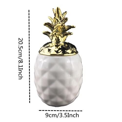 Porcelain Pineapple Jars Storage Candy Cans Decorative Storage Containers Jewelry Plates Nordic TrayLiving