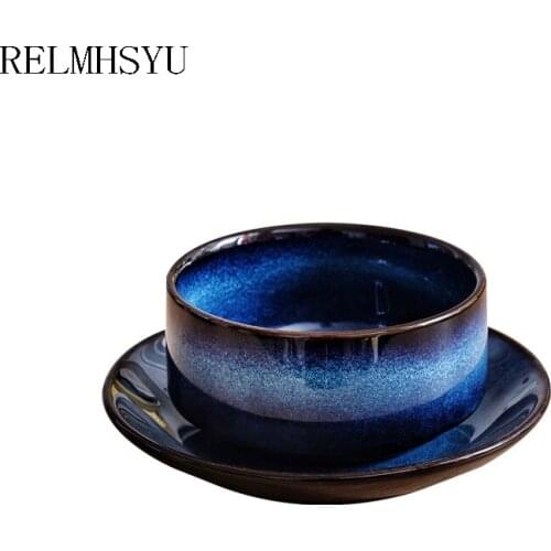 Japanese Style RELMHSYU 300ml Kiln Ceramic Soup Dessert Rice Oatmeal Bowl With Dish Tableware Household