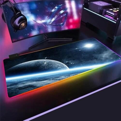 Blue Star Rgb Mouse Pad XXL Computer Keyboard Carpet Pad Gaming Accessories LED Gamer PC Connected Mat USB Gaming Desk Mousepad