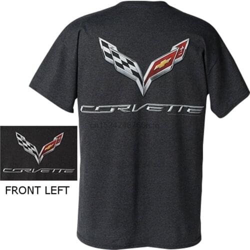 C7 Corvette Heather Gray Cotton T-Shirt