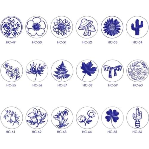 18 Plants Floral Stamp Head Custom DIY Heads Original Wax Seal Stamps Postage Journal Package Wedding Date Gifts Envelope Tools
