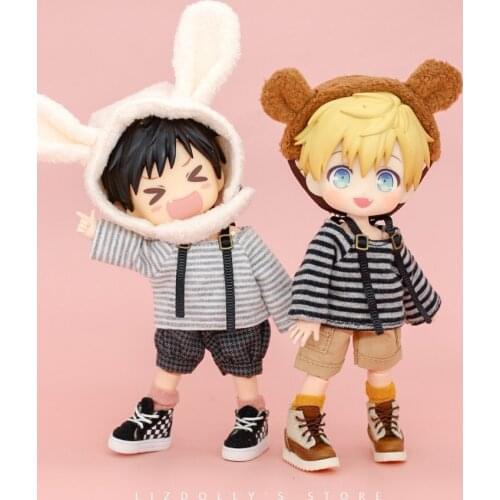 Ob11 Doll Hat Furry animal hat headdress rabbit bear ears hair band OB11 Molly Gsc P9 size doll accessories