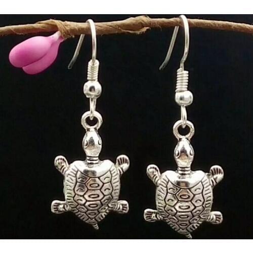 HOT !!! Fashion Jewelry Earrings Sea turtle Charm Drop Earrings Pendant Tibetan silver for woman gift -33