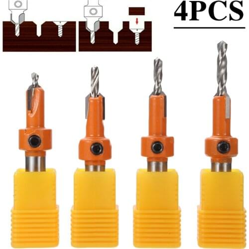 5PCS Hex Shank HSS Countersink Drills Angle Bit Set 2.8-4mm*8mm Metal Drill Bit For Tools Accessories
