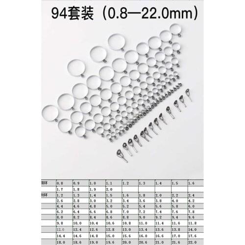 Stainless Steel Fishing Rod Guides Rings Tips Line Rings Pole Rod Repair Kit DIY Eye Rings Mixed Size Fishing Accessories