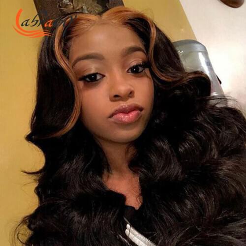 Body Wave HD Transparent Lace Part Human Hair Wigs Highlight Honey Blonde Lace Frontal Wig Pre Plucked Glueless 13*6*1 Hair