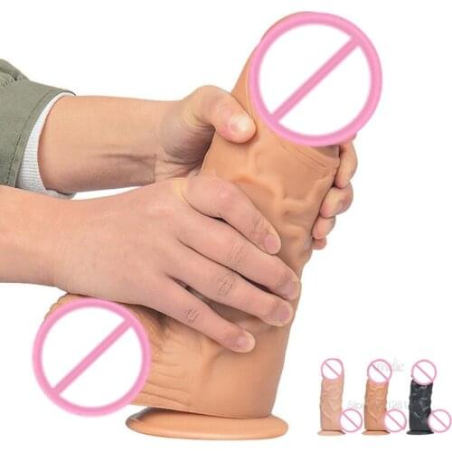 Big Huge Dildo Female Masturbation Giant Super Large Black Realistic Dildo Sucker Simulation False Horse Penis Sex Toy For Women