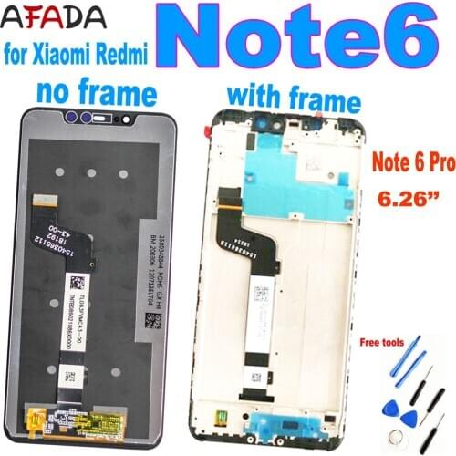 Original 6.26" For Xiaomi Redmi Note 6 LCD Display Touch Screen Digitizer Assembly For Redmi Note 6 Pro Display Repair parts