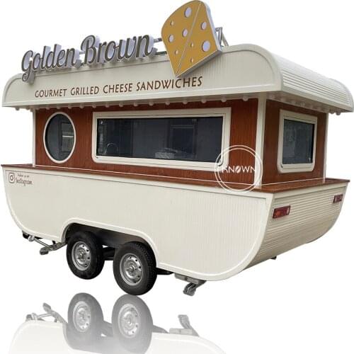 2019 New design 5.6m long food trailer mobile fast food truck customized food cart trailer by sea