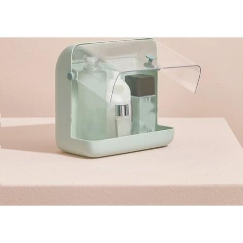 Transparent Cover Makeup Storage Box Portable Desktop Organizer Cosmetics Case