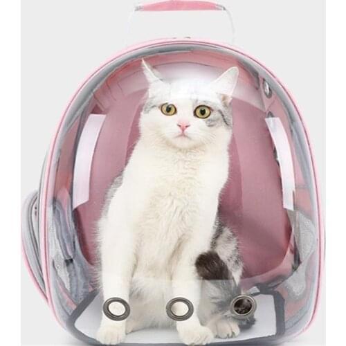 Small Dog Cat Backpack Cat Carrier Bags Breathable Pet Carriers Travel Space Capsule Cage Pet Transport Bag Carrying For Cats