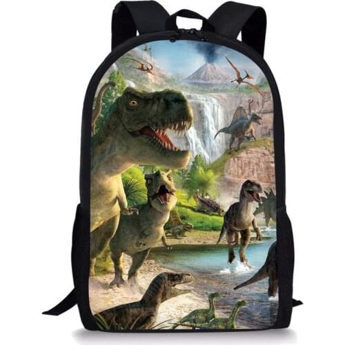 Dinosaur Students School Bag for Boys Teenagers Backpack Travel Package Shopping Shoulder Bag Women Mochila