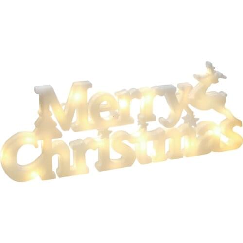 Merry Christmas Letter Light Decoration Christmas LED Lights Party Home Decor New Year 2022 Ornaments Room Decoration Honest