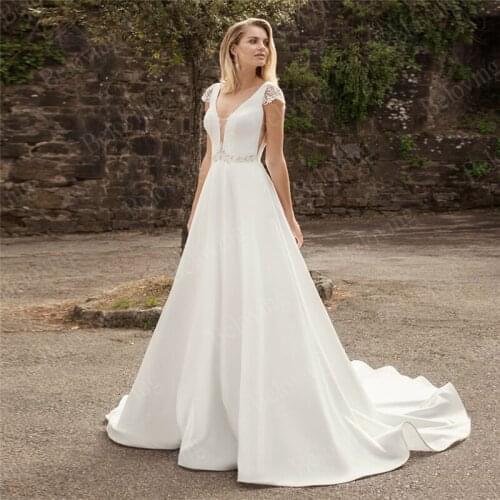 TSDFC Satin Wedding Dresses