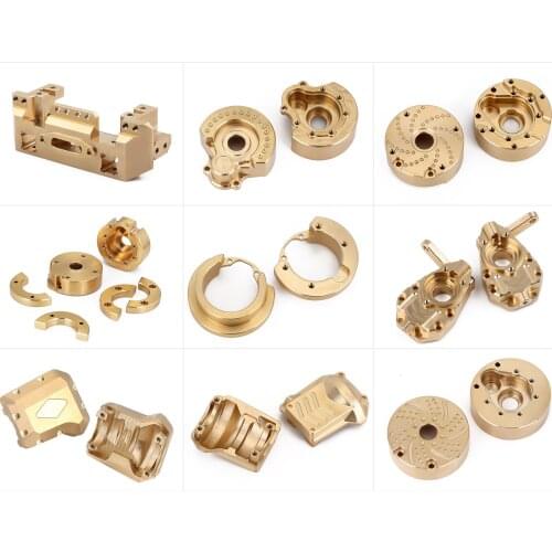 Heavy Counterweight Brass Portal Drive Housing Axle Bumper Mount for RC Crawler Car Traxxas TRX4 TRX6 Upgrade Parts