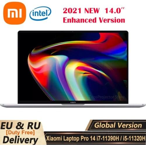2021 Enhanced Xiaomi Mi Pro 14 Laptop 2.5K 14inch Super Retina Screen Notebook 16GB RAM 512GB ROM Intel i7-11390H/i5-11320H PC