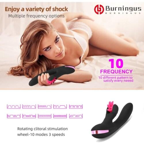 Rabbit Vibrator For Woman G Spot Vagina Clitoris Stimulator Masturbator Dildo Nipples Massage Vibrator Adult Sex Toys For Woman