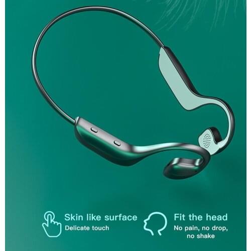 Waterproof bone conduction headset Bluetooth headset 5.1 wireless sports headset life waterproof health headset with microphone