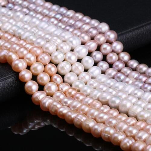 New white pink purple potato-shaped pearl beads Simple and stylish party jewelry personality gift pearl size 8-9mm