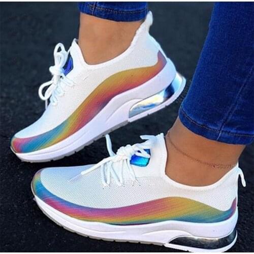Women Lace Up Sneaker 2021 Woman Casual Mesh Spring Autumn Womens Breathable Ladies Comfortable Female Vulcanize Shoe Plus Size