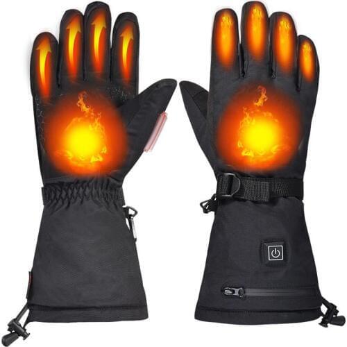 1Pair Winter Hand Warmer Electric Thermal Gloves Rechargeable Battery Heated Gloves Cycling Motorcycle Bicycle Ski Gloves